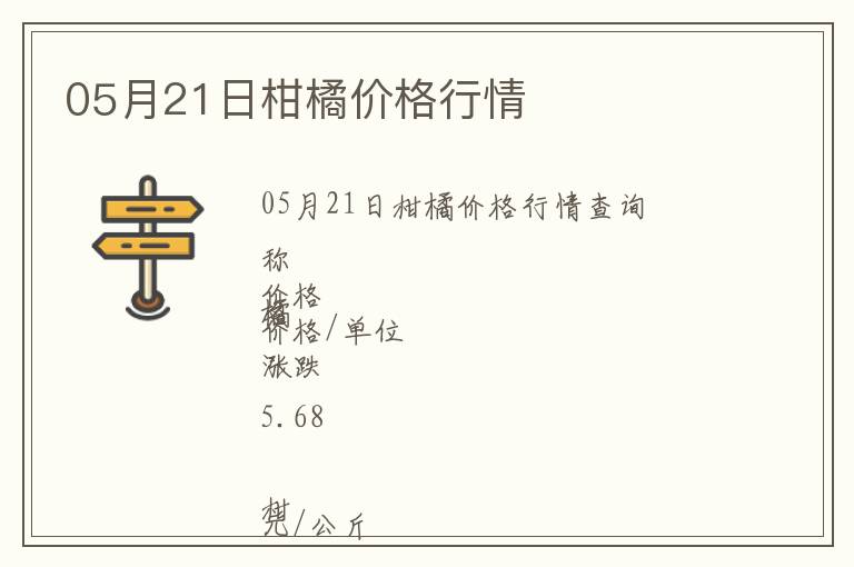 05月21日柑橘價格行情