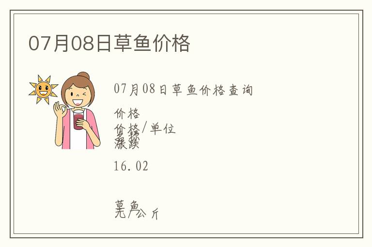 07月08日草魚價格