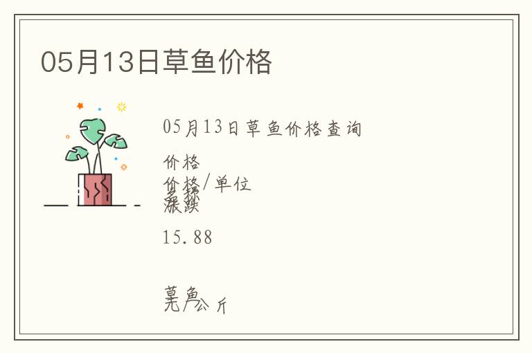 05月13日草魚價格
