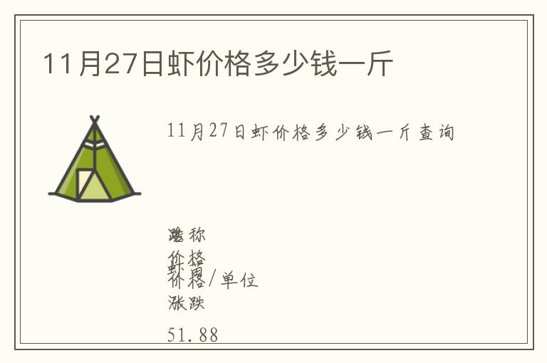 11月27日蝦價(jià)格多少錢一斤