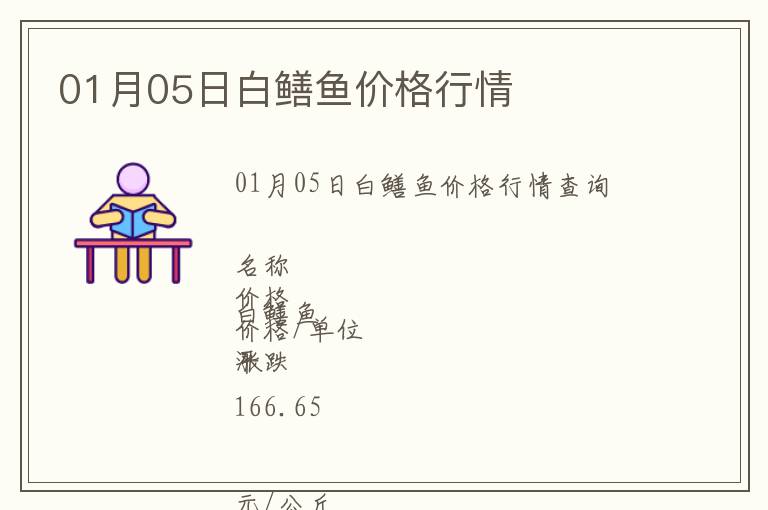 01月05日白鱔魚價(jià)格行情