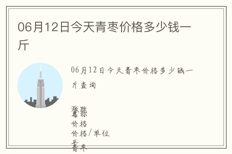 06月12日今天青棗價(jià)格多少錢一斤