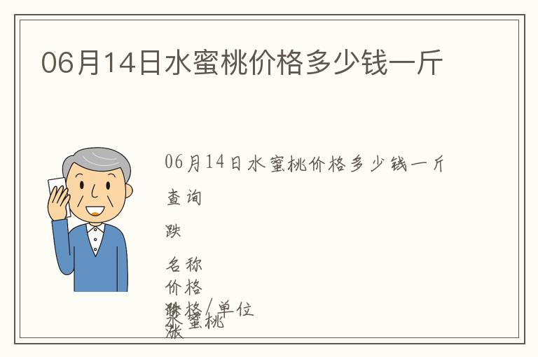 06月14日水蜜桃價格多少錢一斤