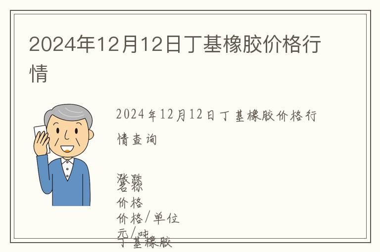 2024年12月12日丁基橡膠價格行情
