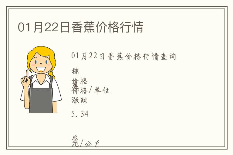 01月22日香蕉價(jià)格行情