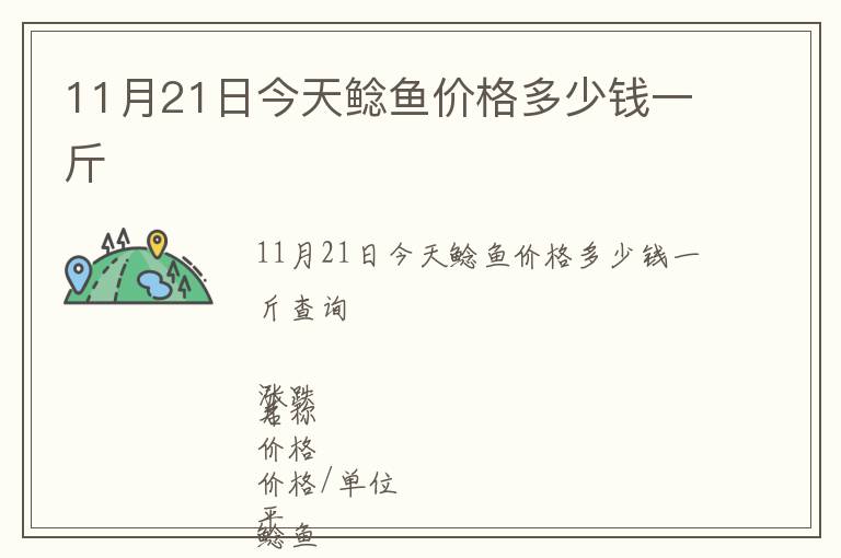 11月21日今天鯰魚價(jià)格多少錢一斤