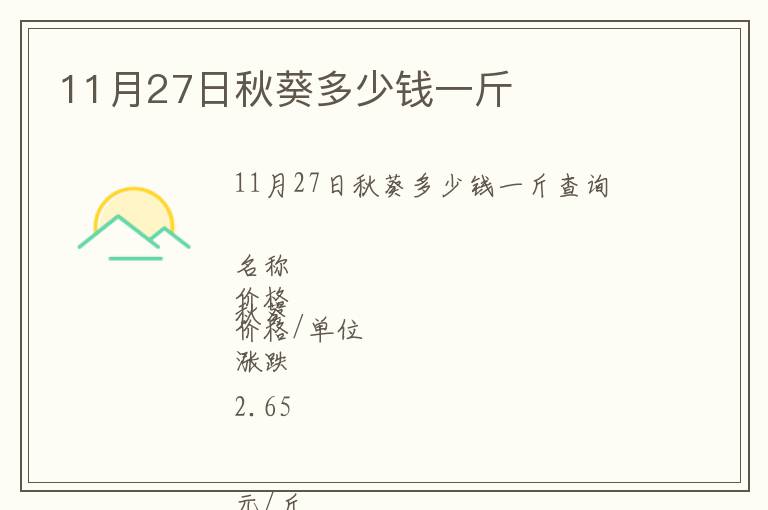 11月27日秋葵多少錢一斤