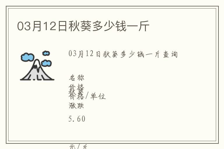 03月12日秋葵多少錢一斤
