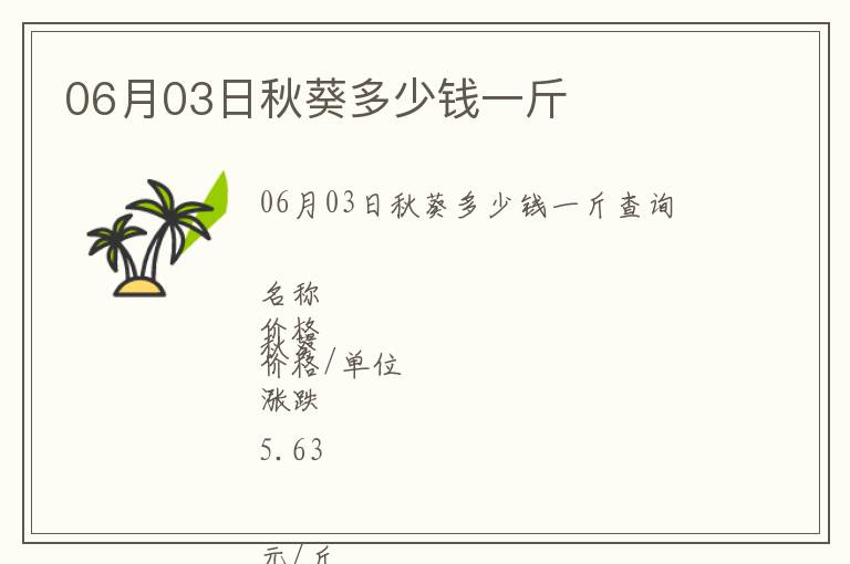 06月03日秋葵多少錢一斤