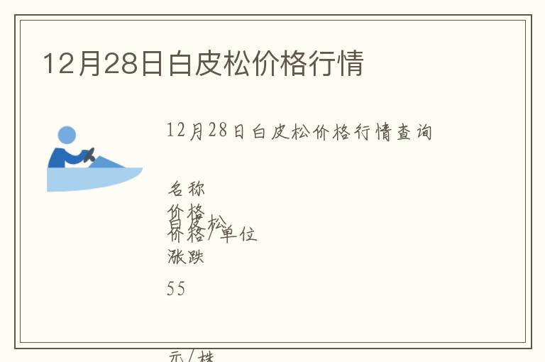 12月28日白皮松價格行情