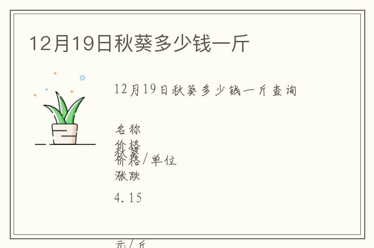 12月19日秋葵多少錢一斤