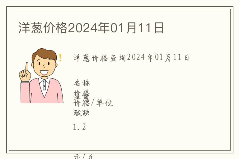 洋蔥價(jià)格2024年01月11日
