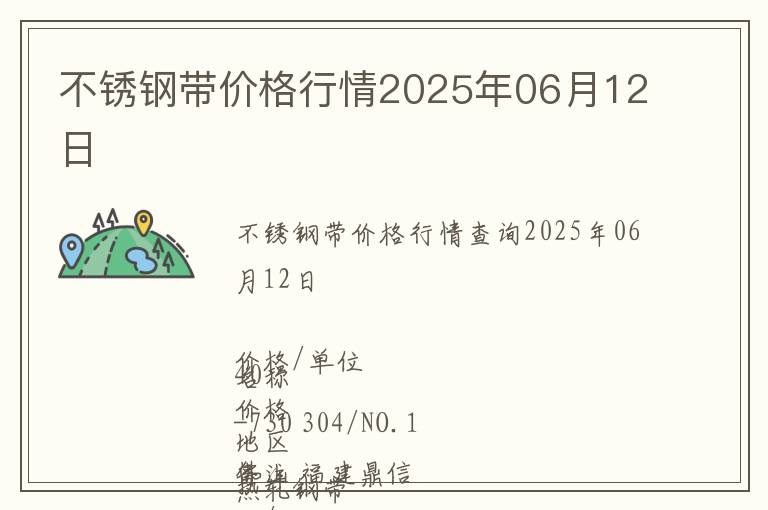 不銹鋼帶價格行情2025年06月12日