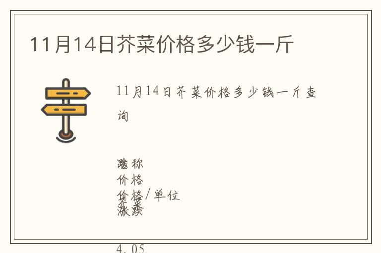 11月14日芥菜價(jià)格多少錢一斤