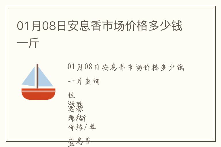 01月08日安息香市場價(jià)格多少錢一斤