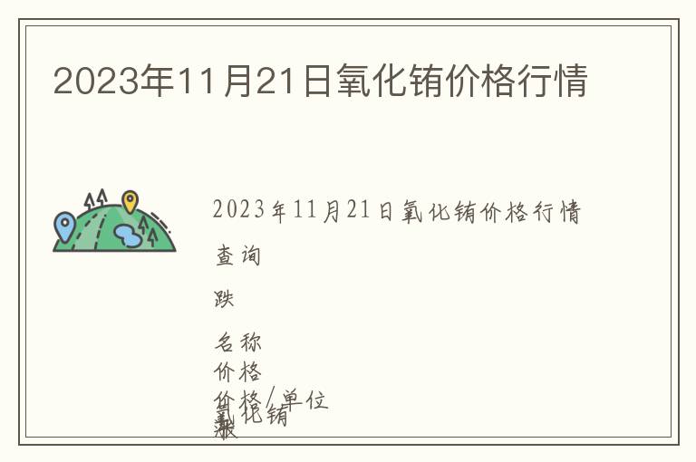2023年11月21日氧化銪價(jià)格行情