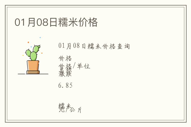 01月08日糯米價(jià)格