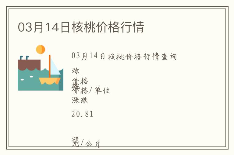 03月14日核桃價格行情