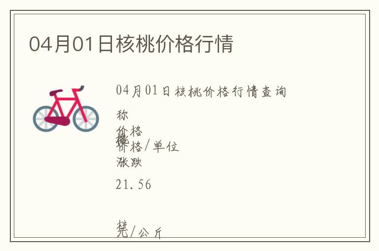 04月01日核桃價(jià)格行情