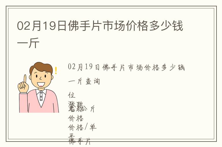 02月19日佛手片市場價格多少錢一斤