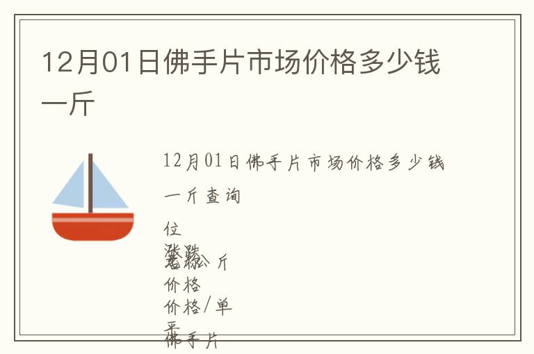 12月01日佛手片市場價格多少錢一斤