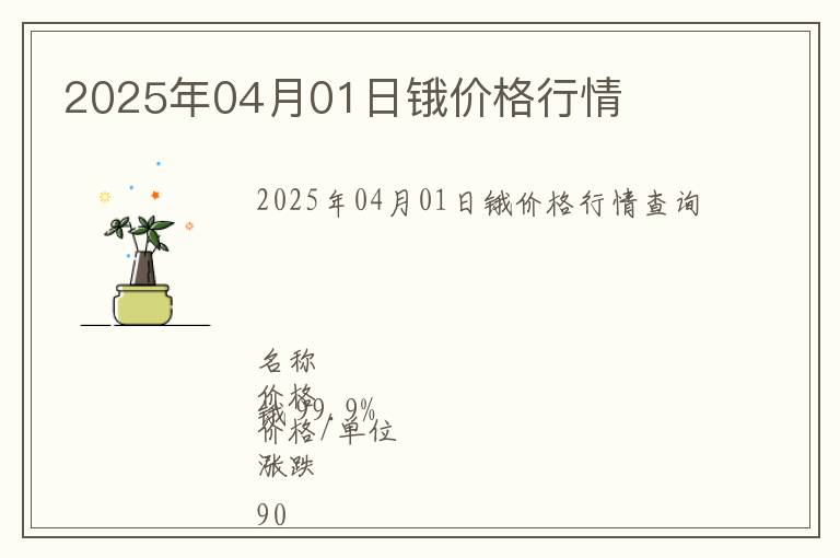 2025年04月01日鋨價格行情