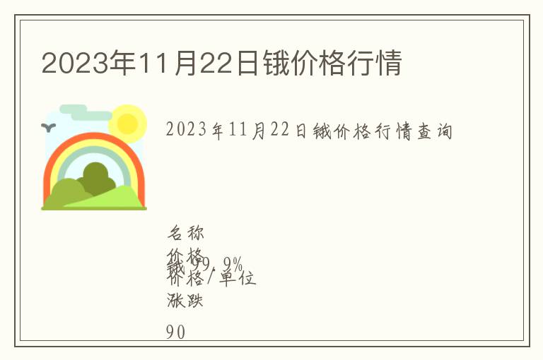 2023年11月22日鋨價(jià)格行情