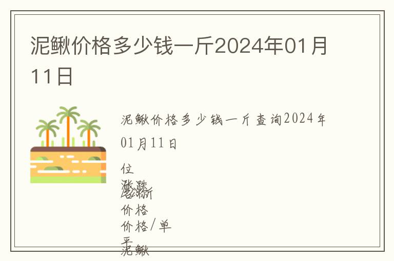 泥鰍價格多少錢一斤2024年01月11日