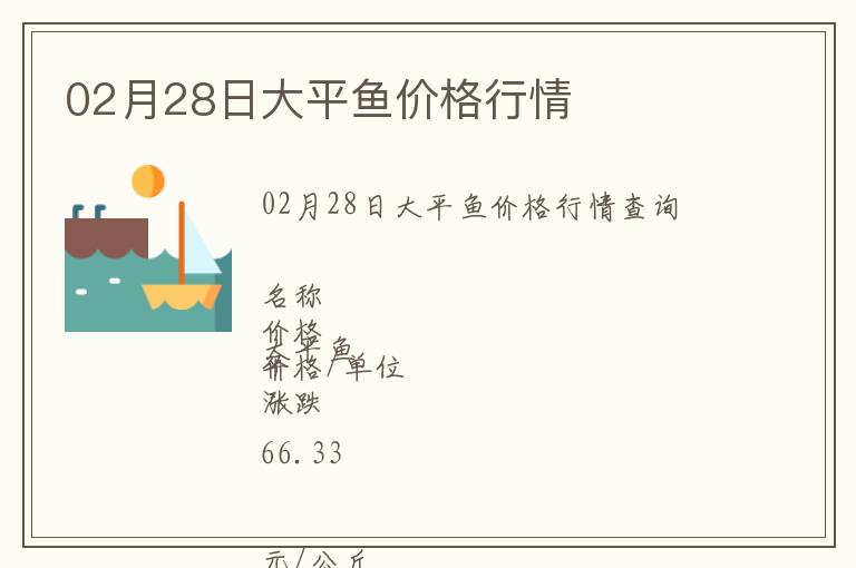 02月28日大平魚價格行情