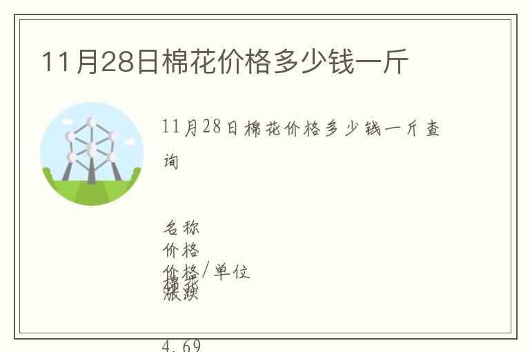 11月28日棉花價格多少錢一斤