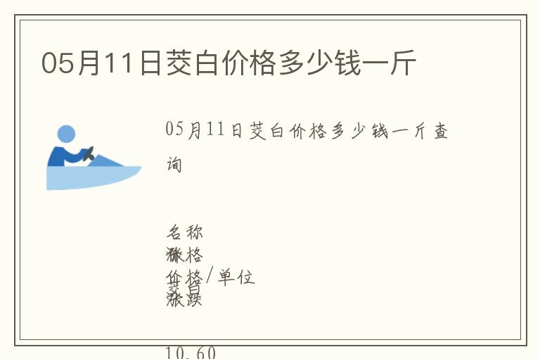 05月11日茭白價格多少錢一斤