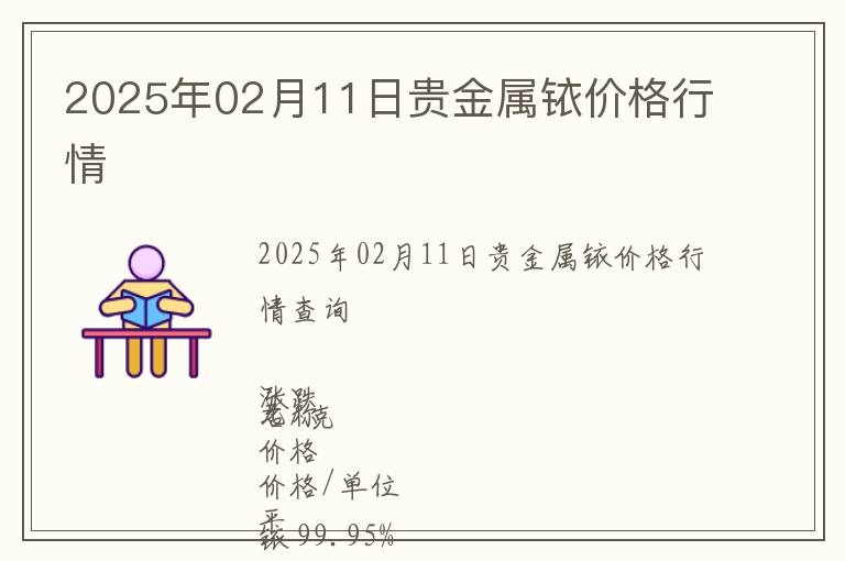 2025年02月11日貴金屬銥價格行情
