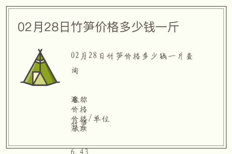 02月28日竹筍價(jià)格多少錢一斤