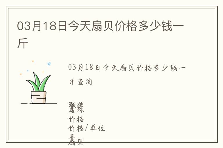 03月18日今天扇貝價格多少錢一斤