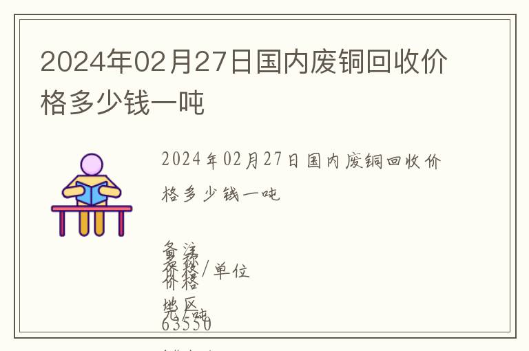 2024年02月27日國(guó)內(nèi)廢銅回收價(jià)格多少錢一噸