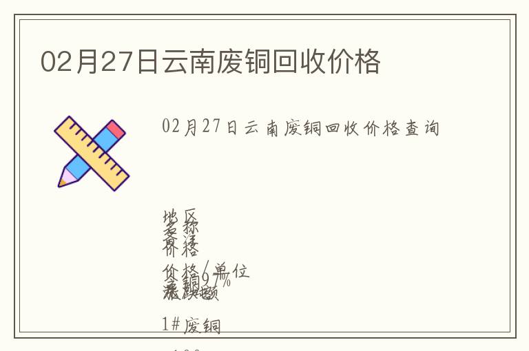 02月27日云南廢銅回收價格