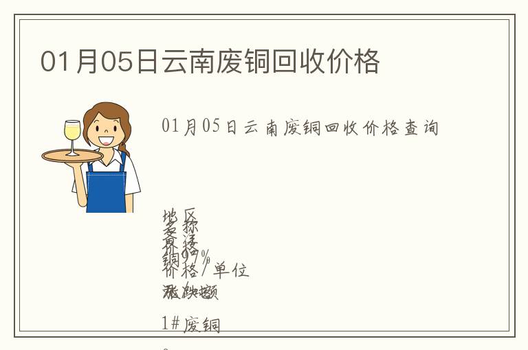 01月05日云南廢銅回收價(jià)格