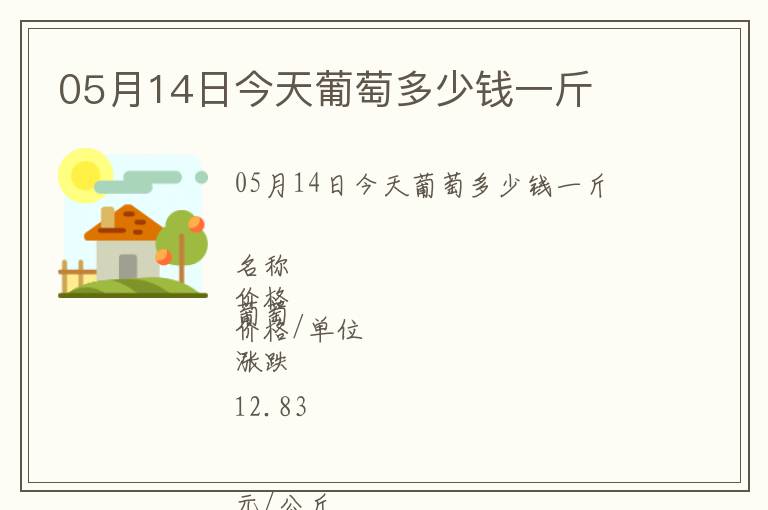 05月14日今天葡萄多少錢一斤
