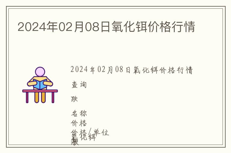 2024年02月08日氧化鉺價格行情
