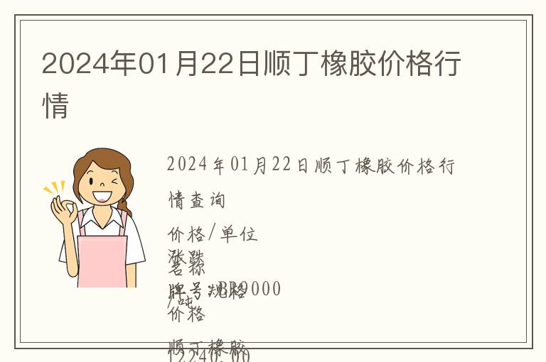 2024年01月22日順丁橡膠價格行情