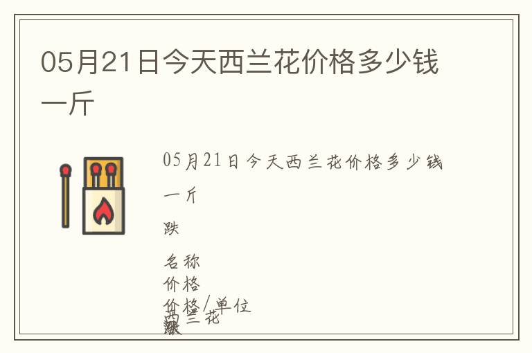 05月21日今天西蘭花價格多少錢一斤