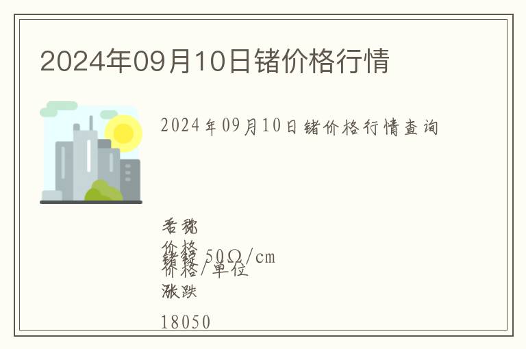 2024年09月10日鍺價(jià)格行情
