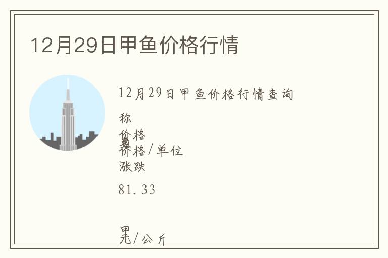 12月29日甲魚價(jià)格行情