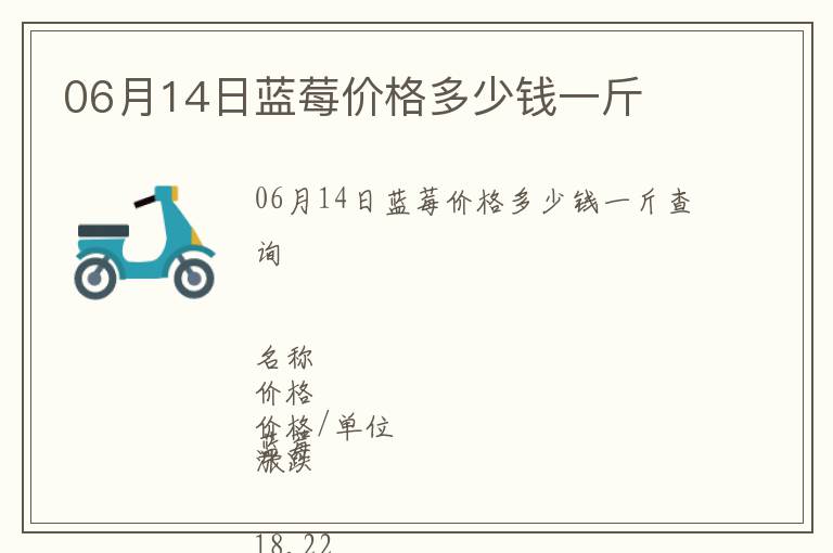 06月14日藍莓價格多少錢一斤