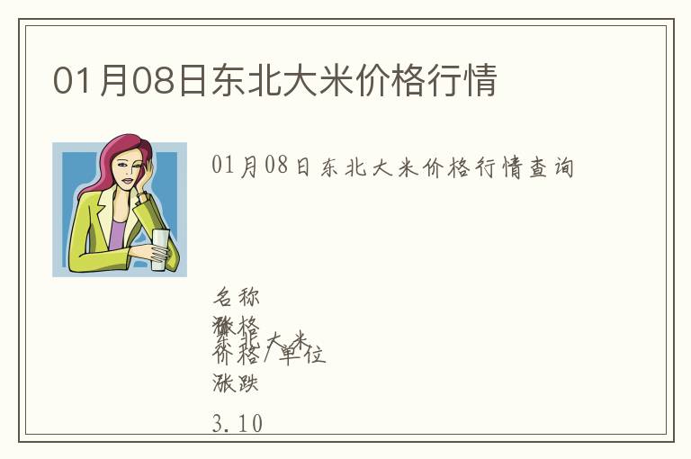 01月08日東北大米價格行情