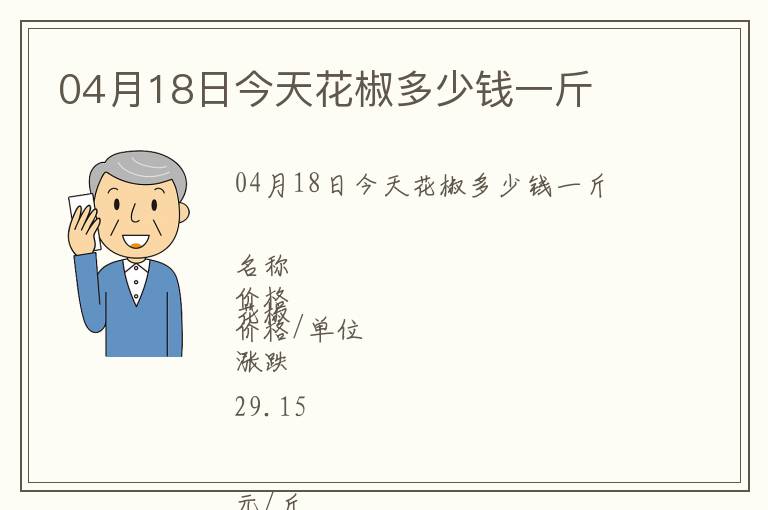 04月18日今天花椒多少錢一斤