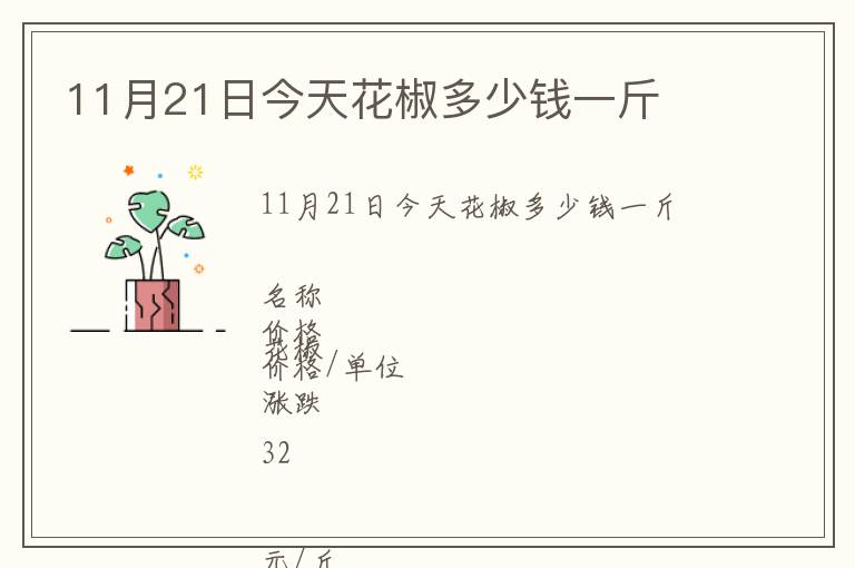 11月21日今天花椒多少錢(qián)一斤