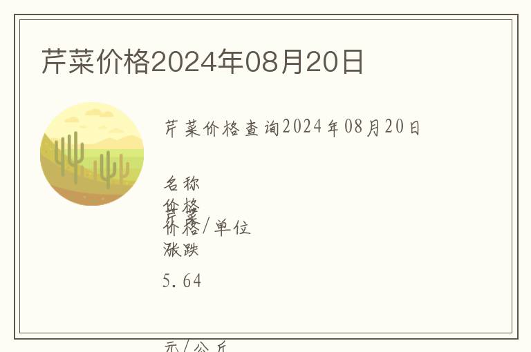 芹菜價格2024年08月20日