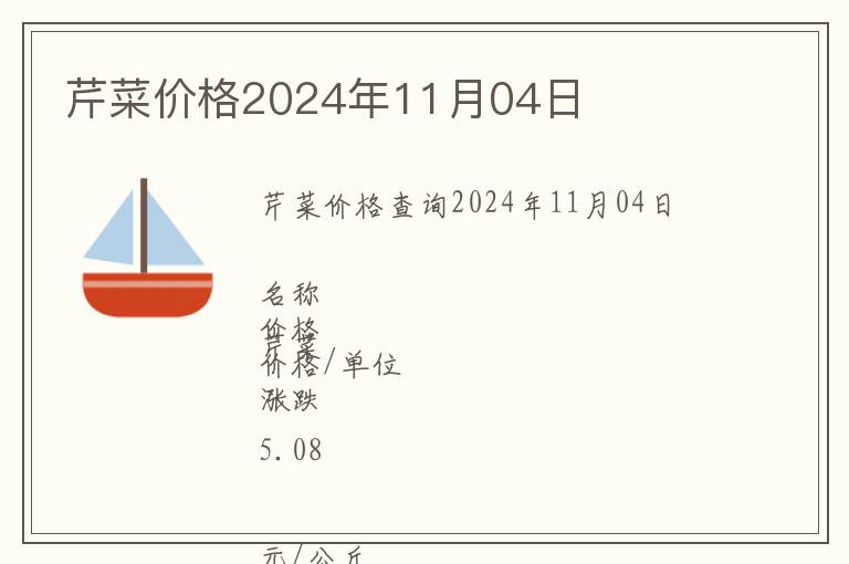 芹菜價(jià)格2024年11月04日