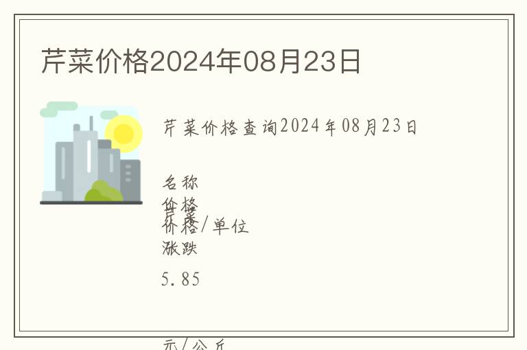 芹菜價格2024年08月23日